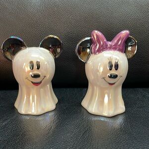 Disney Mickey and Minnie Ghost Iridescent Salt and Pepper Shakers